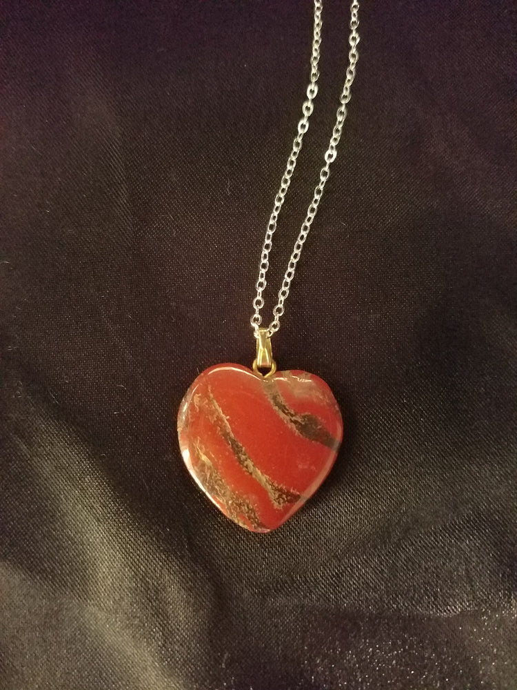 Red Jasper Heart Necklace