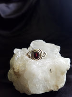 Garnet Swirl Ring
