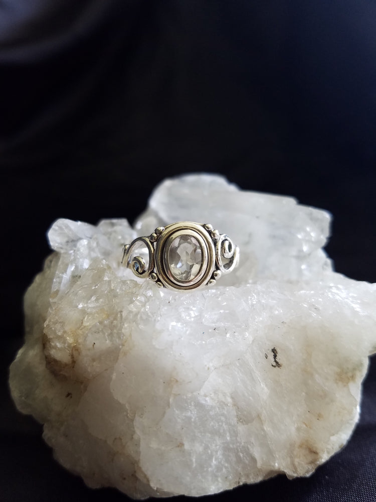 Crystal Quartz Swirl Ring