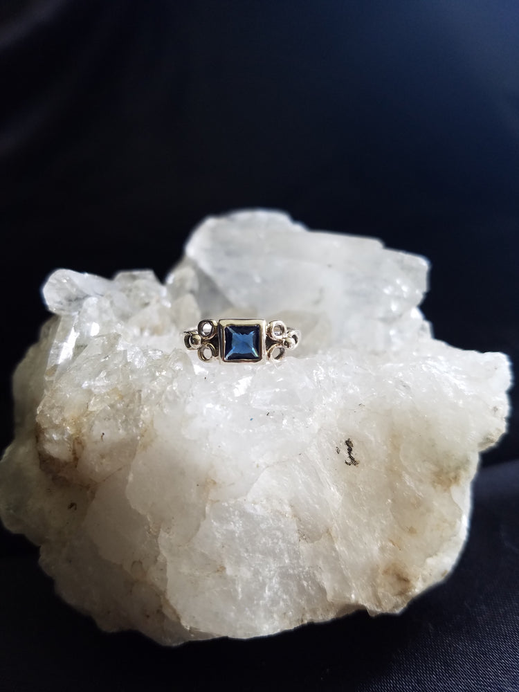 Blue Quartz Baby Ring