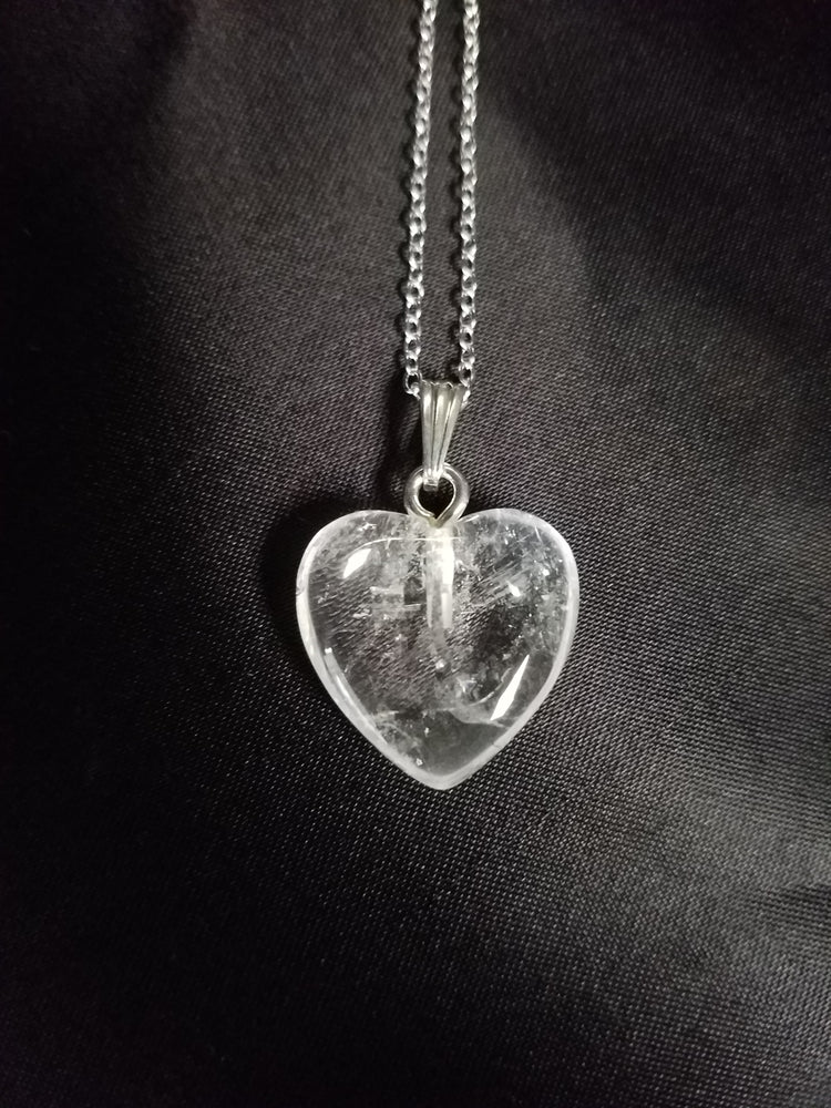 Crystal Quartz Heart Necklace