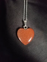Goldstone Heart Necklace
