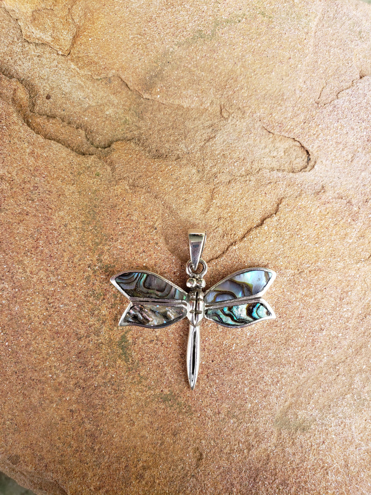 Abalone Dragonfly Pendant