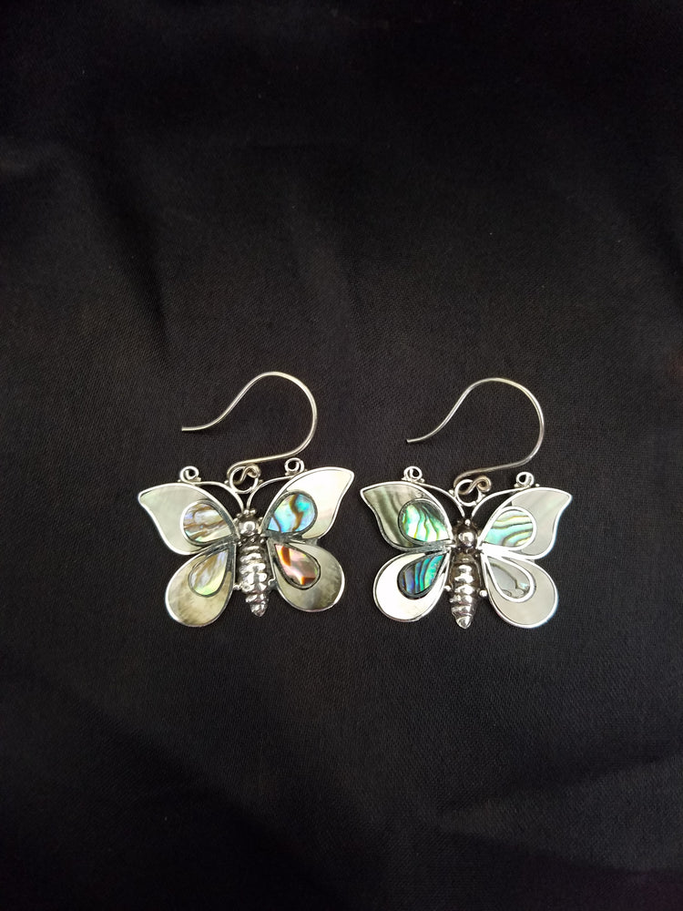 Abalone Butterfly Earrings